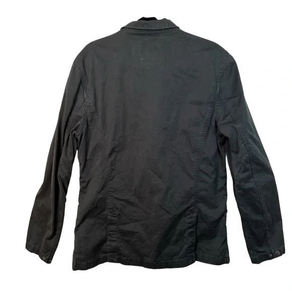Pretty Green Utility Jacket Black Dark Grey Size L Casual Workwear - Picture 7 of 14
